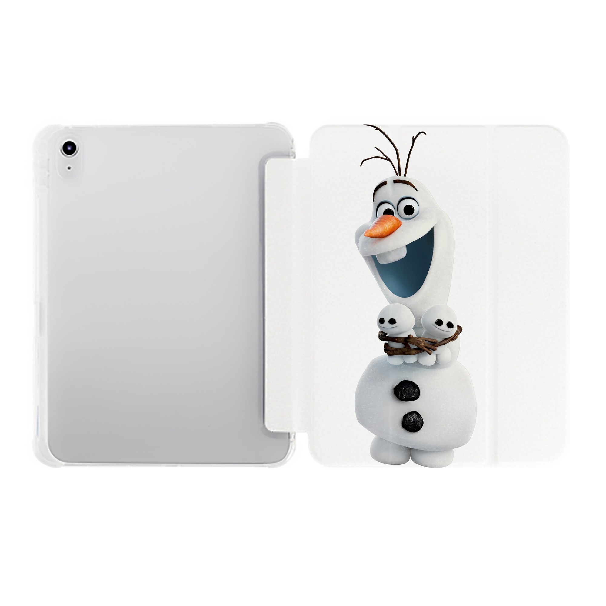 （画像用） アナと雪の女王 アンナ エルサ Frozen Anna Elsa IPad ケース ペン収納付き 三つ折りスタンド PUレザー×シリコン 対応機種9.5/10.5/10.9インチ